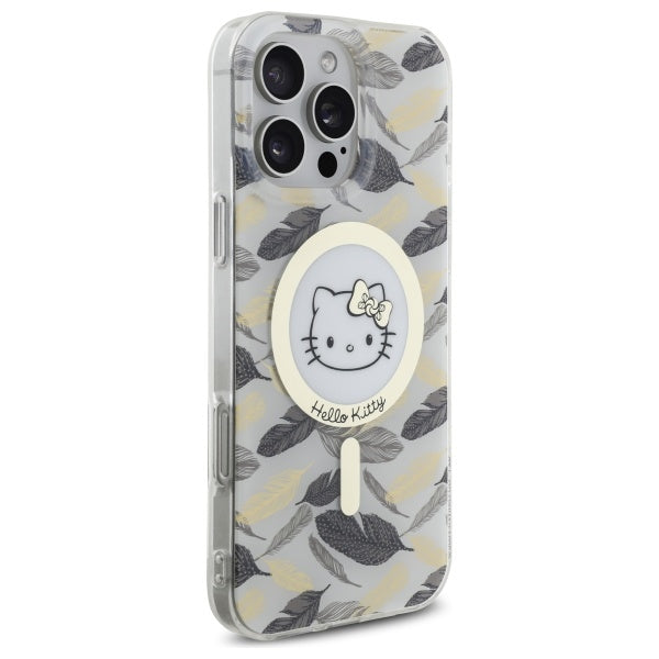 Hello Kitty IML Golden Leaves MagSafe Case for iPhone 16 Pro Max - White