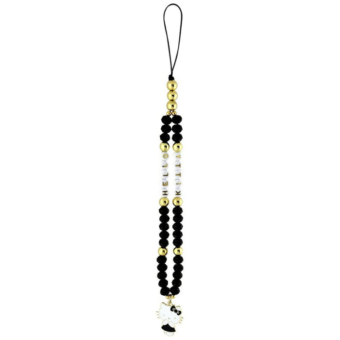 Hello Kitty Pearls and Beads Kitty Charm Phone Charm - Black