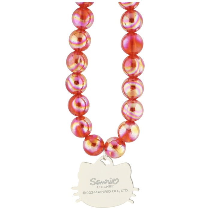 Hello Kitty Pearls Kitty Head Phone Charm - Red