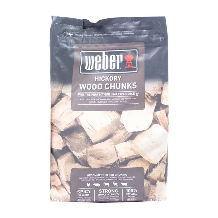 HICKORY SMOKING PIECES 1.5KG WEBER - Оборудване барбекю<<<Барбекю<<<Градина<<<Praktiker&&&Въглища и