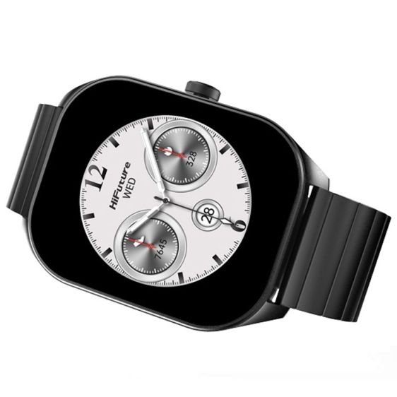 Smart watch HiFuture Apex black, 2.04" AMOLED display, sleep monitor, health monitor, sports mode, IP68 waterproof