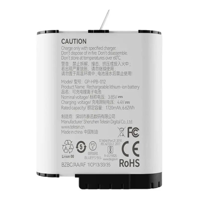 High performance stamina battery TELESIN for GoPro Hero 12/11/10/9 - For sports cameras<<<Accessories<<<Photo