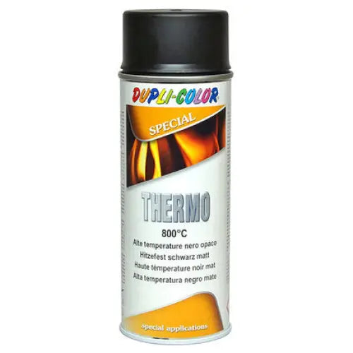HIGH TEMPERATURE SPRAY PAINT UP TO 800 C BLACK COLOR 400 ML DUPLI COLOR - Спрей бои<<<Бои за метал и дърво<<<Бои и