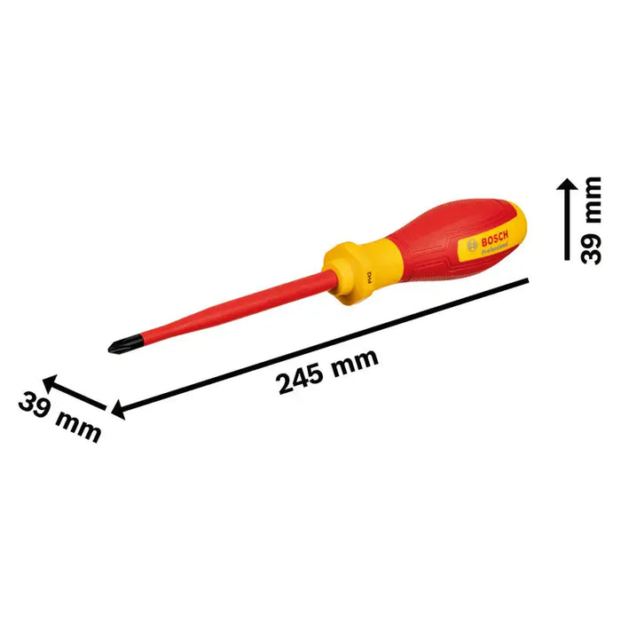 HIGH VOLTAGE SCREWDRIVER PH2 BOSCH PROFESSIONAL 6 X 125 MM - Отвертки<<<Ръчни инструменти<<<Инструменти и