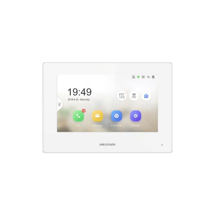 Hikvision DS-KH6320-WTE1-W video door entry system 17.8 cm (7’’) White - MonitorsSDO-MON<<<Door entry