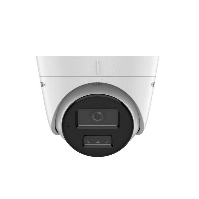 HikVision 4 MP Smart Hybrid Light Fixed Turret Network Camera, 2.8mm, IR, White Light up to 30m, 120 dB WDR, H.265+, IP67, built-in microphone, 12Vdc/PoE 6.5W