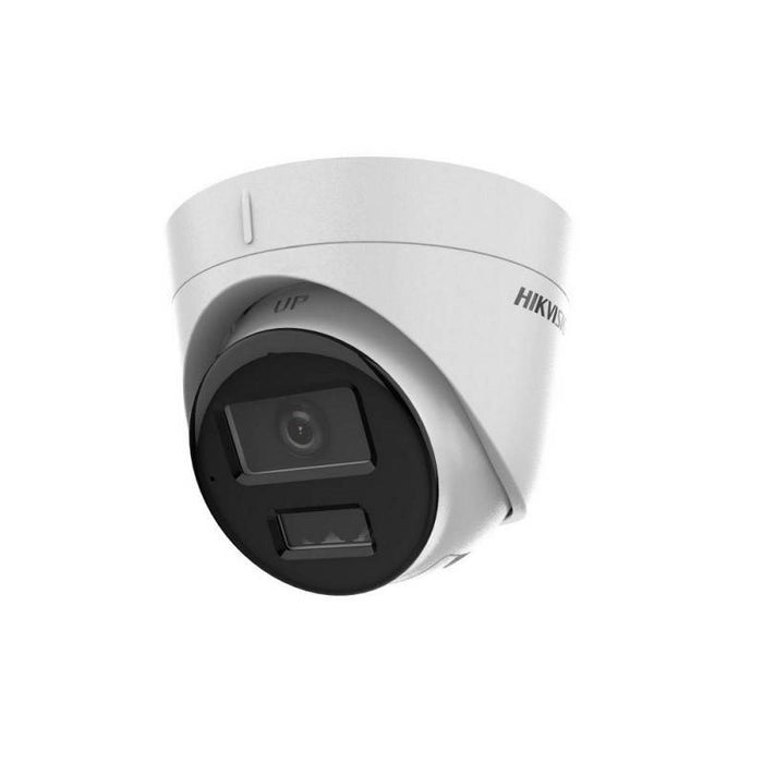 HikVision 4 MP Smart Hybrid Light Fixed Turret Network Camera, 2.8mm, IR, White Light up to 30m, 120 dB WDR, H.265+, IP67, built-in microphone, 12Vdc/PoE 6.5W