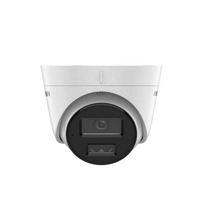 HikVision 4 MP Smart Hybrid Light Fixed Turret Network Camera, 2.8mm, IR, White Light up to 30m, 120 dB WDR, H.265+, IP67, built-in microphone, built-in memory card slot, support micro SDXC (512GB), 12Vdc/PoE 6.5W