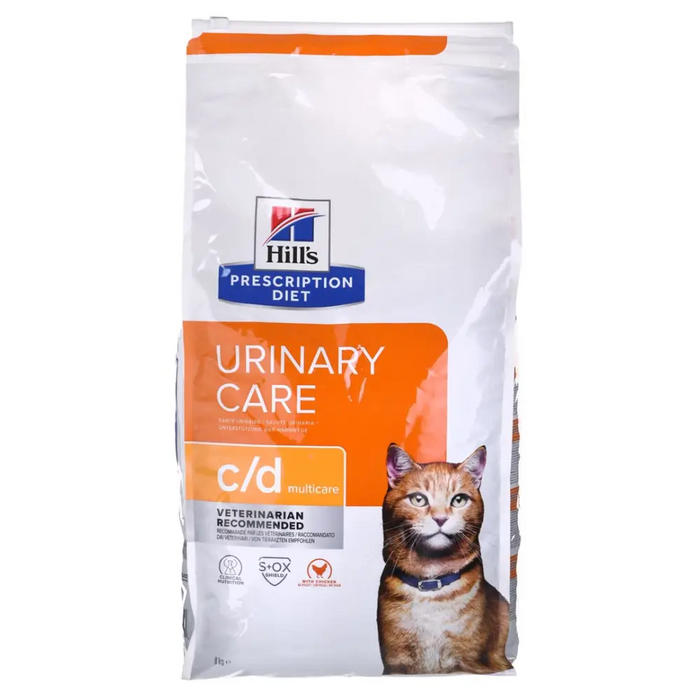 HILL’S PRESCRIPTION DIET Feline c/d Urinary Care Multicare Dry cat food Chicken 8 kg - Dry foodDLP-KAS<<<For