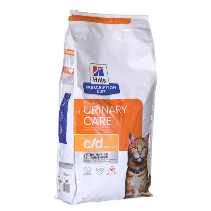 HILL’S PRESCRIPTION DIET Feline c/d Urinary Care Multicare Dry cat food Chicken 8 kg - Dry foodDLP-KAS<<<For
