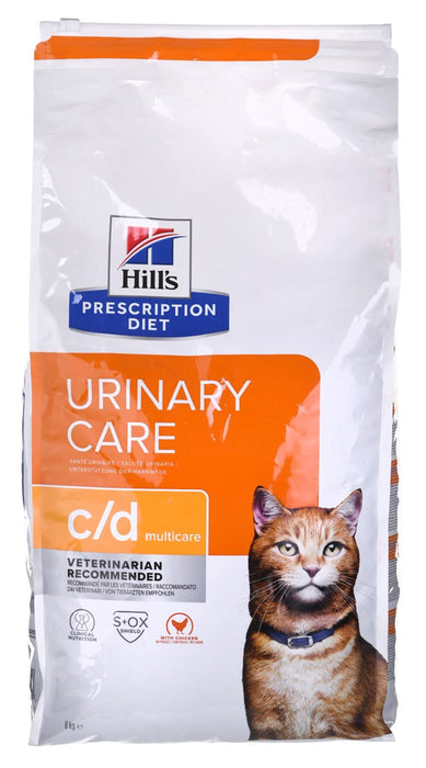 HILL'S PRESCRIPTION DIET Feline c/d Urinary Care Multicare Dry cat food Chicken 8 kg