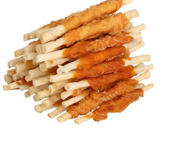 HILTON Chicken wrap white rawhide stick - Dog treat - 500 g