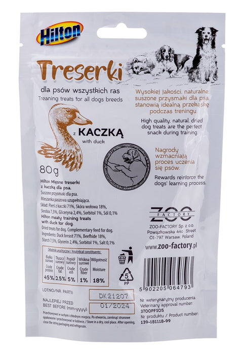 HILTON Treaning treats Duck - Dog treat - 80g