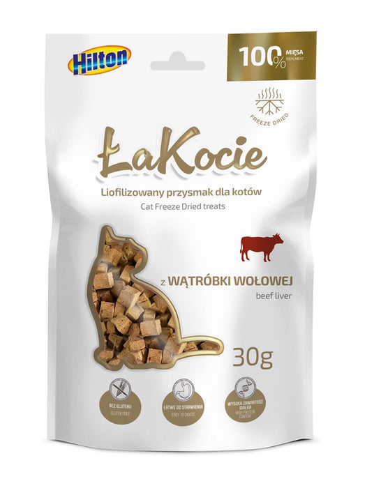 HILTON ŁaKocie Freeze dried beef liver - cat treats - 30g