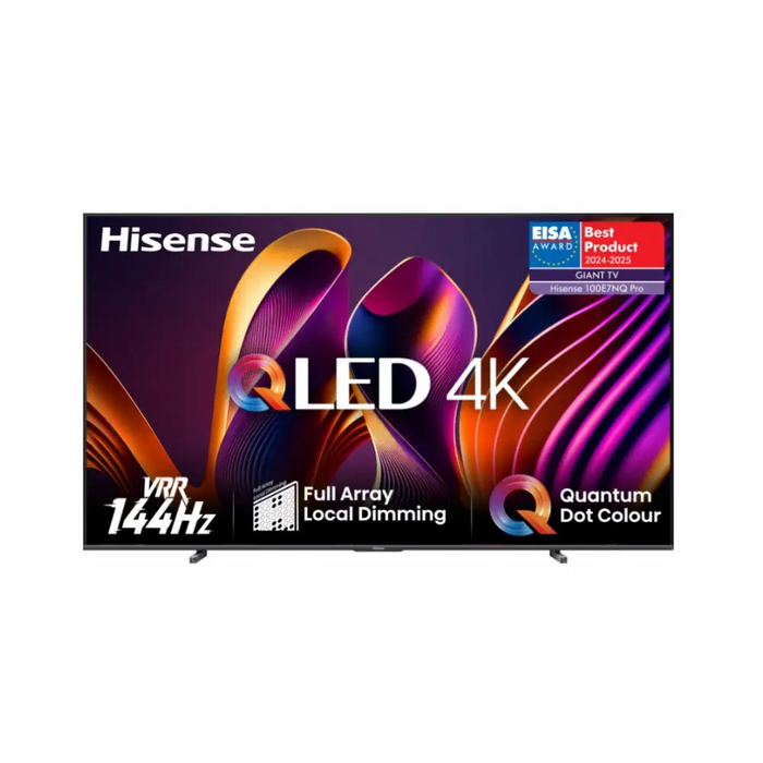 Hisense 100’’ E7NQ Pro 4K Ultra HD 3840x2160 ULED FALD Quantum Dot 144Hz IPS HDR 10+ HLG Dolby Vision IQ Dolby Atmos