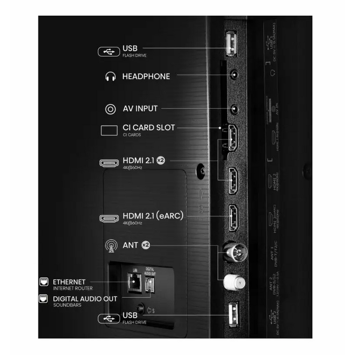 Hisense 85’’ A6Q 4K Ultra HD 3840x2160 DLED DFA Precision Colour HDR 10+ HLG Dolby Vision DTS Virtual X Smart TV WiFi