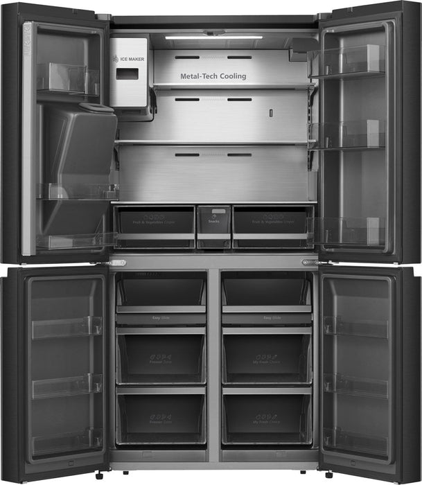 Hisense RQ760N4IFE side-by-side refrigerator Freestanding 577 L E Black - Freestanding refrigerator-freezers