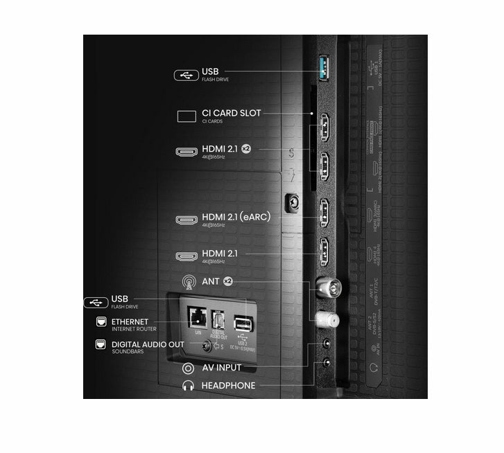 Hisense, 100''  U7Q,ULED Smart, FALD, 165Hz, 5000:1,Quantum Dot, Dolby vision IQ,Vidaa, ADS, Black