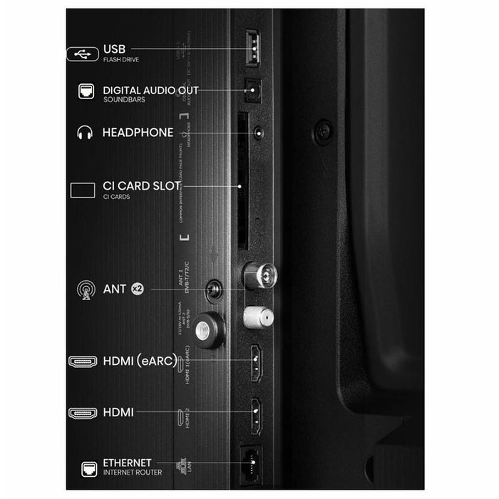 Hisense 40" A5Q, Full HD 1920x1080, QLED, Quantum Dot, HDR, HLG, DTS HD, Light Sensor, Dolby Audio, Smart TV, WiFi, WiFi Direct, 2xHDMI, 2xUSB, LAN, CI+, DVB-T2/C/S2, Black