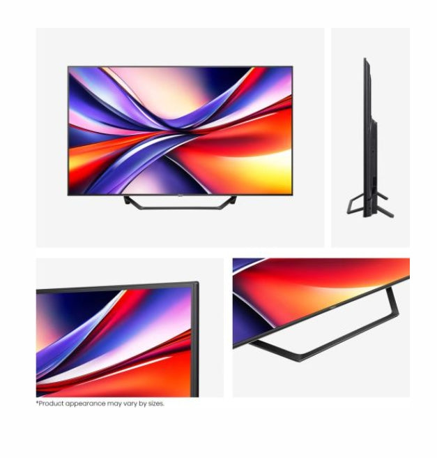 Hisense 43" A7Q, 4K Ultra HD 3840x2160, QLED, FALD, Quantum Dot, HDR 10+, HLG, Dolby Vision, Dolby Atmos, Smart TV, WiFi 5GHz, WiFi Direct, BT, Anyview Cast, 3xHDMI, 2xUSB, LAN, CI+, DVB-T2/C/S2, Black