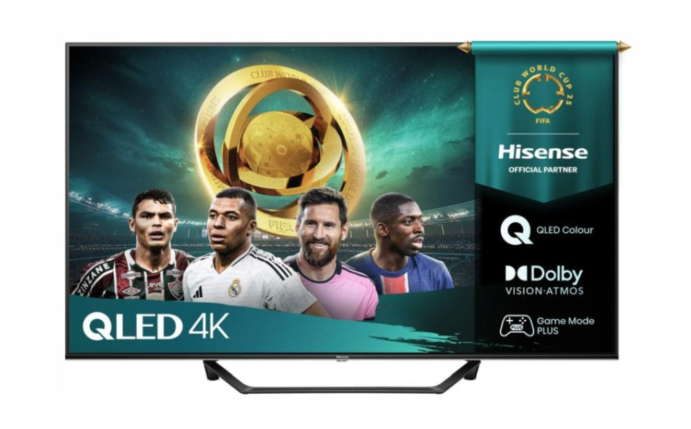 Hisense 43" A7Q, 4K Ultra HD 3840x2160, QLED, FALD, Quantum Dot, HDR 10+, HLG, Dolby Vision, Dolby Atmos, Smart TV, WiFi 5GHz, WiFi Direct, BT, Anyview Cast, 3xHDMI, 2xUSB, LAN, CI+, DVB-T2/C/S2, Black