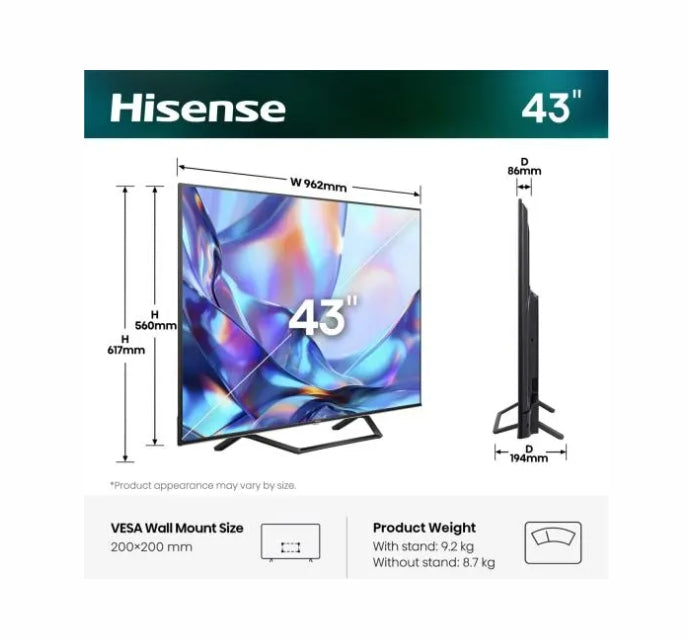 Hisense 43A7S TV
