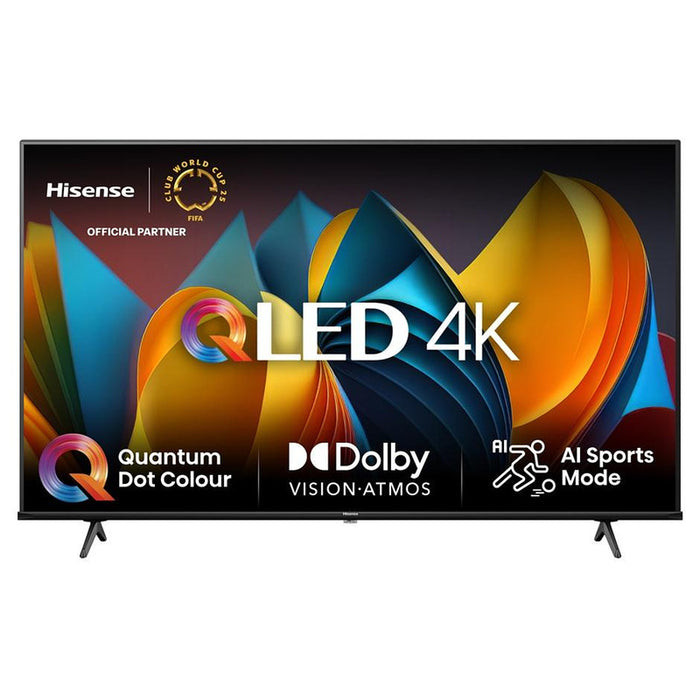 Hisense 43" E7NQ, 4K Ultra HD 3840x2160, QLED, Quantum Dot, HDR 10+, HLG, Dolby Vision, Light Sensor, Smart TV, WiFi 5GHz, WiFi Direct, BT, Anyview Cast, 3xHDMI, 2xUSB, LAN, CI+, DVB-T2/C/S2, Black