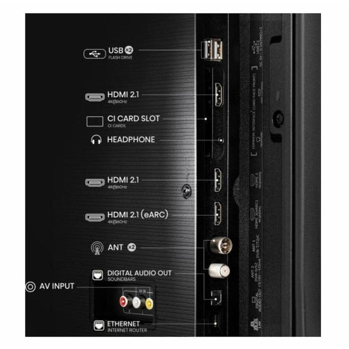 Hisense 43" E7Q, 4K Ultra HD 3840x2160, QLED, Quantum Dot, HDR 10+, HLG, Dolby Vision, Light Sensor, Smart TV, WiFi 5GHz, WiFi Direct, BT, Anyview Cast, 3xHDMI, 2xUSB, LAN, CI+, DVB-T2/C/S2, Black