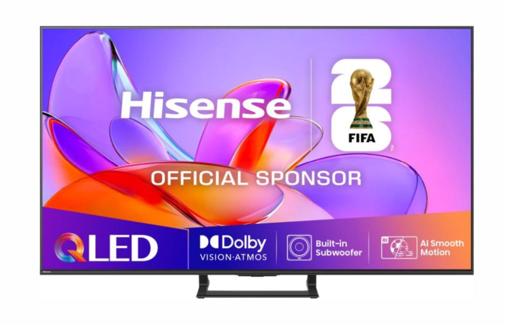 Hisense 50" A7Q, 4K Ultra HD 3840x2160, QLED, FALD, Quantum Dot, HDR 10+, HLG, Dolby Vision, Dolby Atmos, Smart TV, WiFi 5GHz, WiFi Direct, BT, Anyview Cast, 3xHDMI, 2xUSB, LAN, CI+, DVB-T2/C/S2, Black