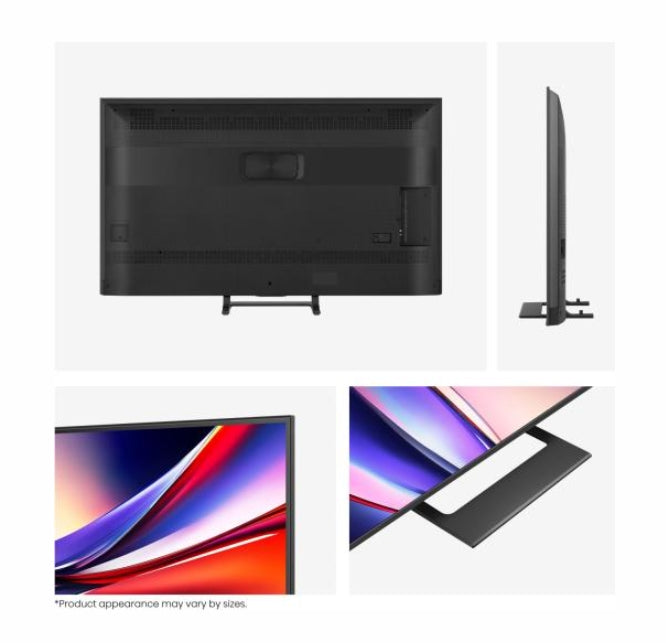 Hisense 50" A7Q, 4K Ultra HD 3840x2160, QLED, FALD, Quantum Dot, HDR 10+, HLG, Dolby Vision, Dolby Atmos, Smart TV, WiFi 5GHz, WiFi Direct, BT, Anyview Cast, 3xHDMI, 2xUSB, LAN, CI+, DVB-T2/C/S2, Black