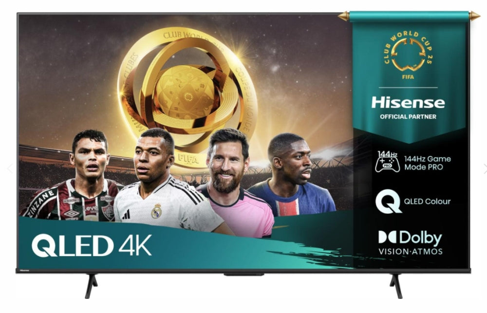 Hisense 55" E7Q Pro, 4K Ultra HD 3840x2160, QLED, Quantum Dot, 144Hz, HDR 10+ adaptive, HLG, Dolby Vision, DTS Virtual X, Smart TV, WiFi 5GHz, WiFi Direct, BT, Anyview Cast, 3xHDMI, 2xUSB, LAN, CI+, DVB-T2/C/S2, Black