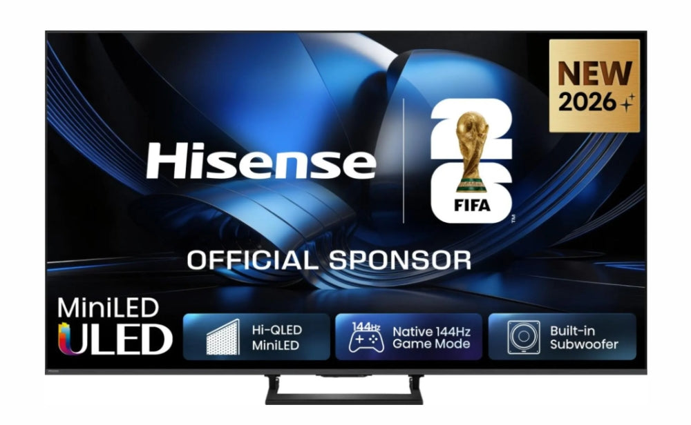 Hisense 55" U7SE, 4K Ultra HD 3840x2160, ULED, FALD, Quantum Dot, 144Hz, IPS, HDR 10+, HLG, Dolby Vision IQ, Dolby Atmos, Smart TV, WiFi 5GHz, WiFi Direct, BT, Anyview Cast, 4xHDMI, 2xUSB, LAN, CI+, DVB-T2/C/S2, Black
