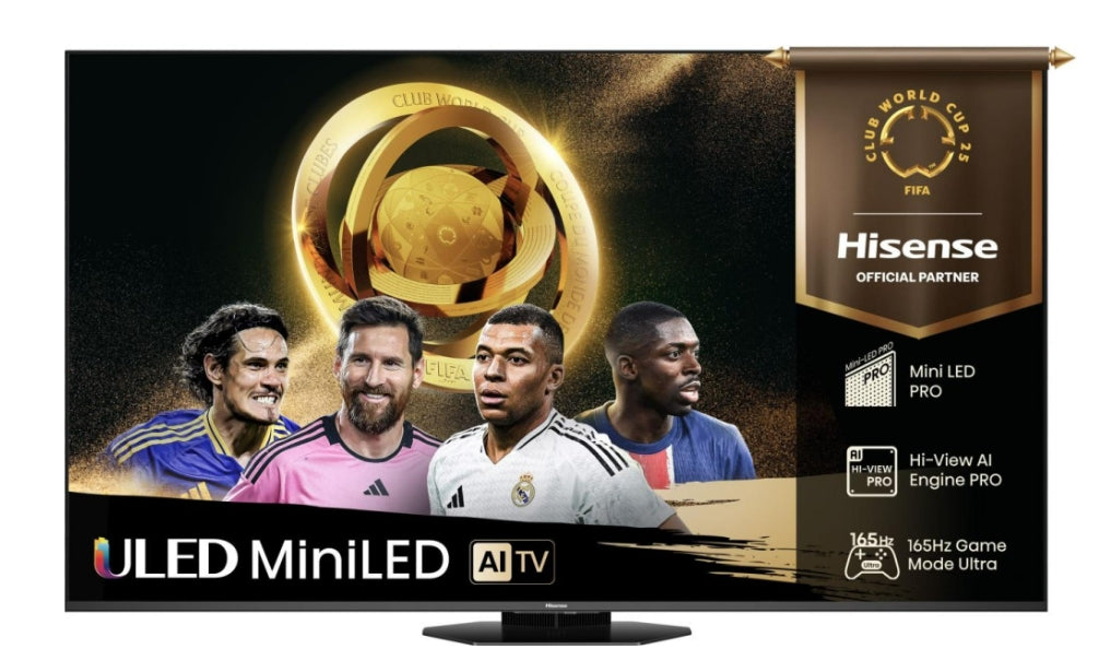 Hisense 75" U8Q, 4K Ultra HD 3840x2160, Mini Led Pro, FALD, Quantum Dot, 165Hz, IPS, HDR 10+, HLG, Dolby Vision IQ, Dolby Atmos, Smart TV,Light Sensor,WiFi 5GHz, WiFi Direct, BT, Anyview Cast, 3xHDMI, 2xUSB, LAN, CI+, DVB-T2/C/S2, Black