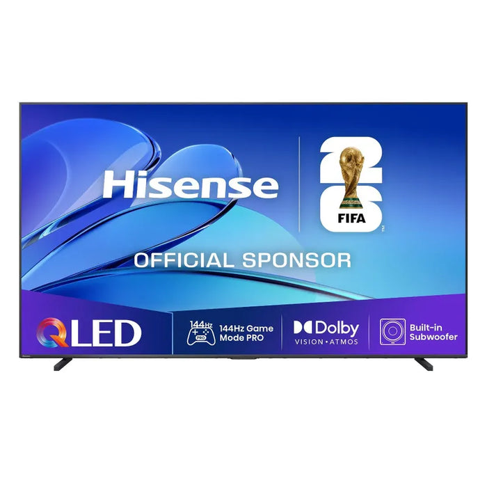 Hisense 98" E7Q, 4K Ultra HD 3840x2160, Quantum Dot, 144Hz, Light Sensor,IPS, HDR 10+, HLG, Dolby Vision IQ, Dolby Atmos, Smart TV, WiFi 5GHz, WiFi Direct, BT, Anyview Cast, 4xHDMI, 2xUSB, LAN, CI+, DVB-T2/C/S2, Black
