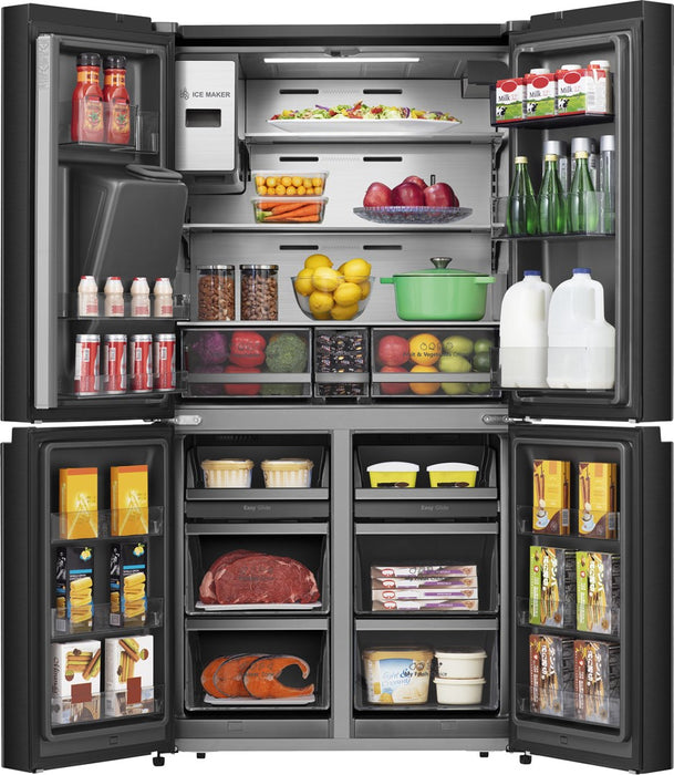 Hisense RQ760N4IFE side-by-side refrigerator Freestanding 577 L E Black