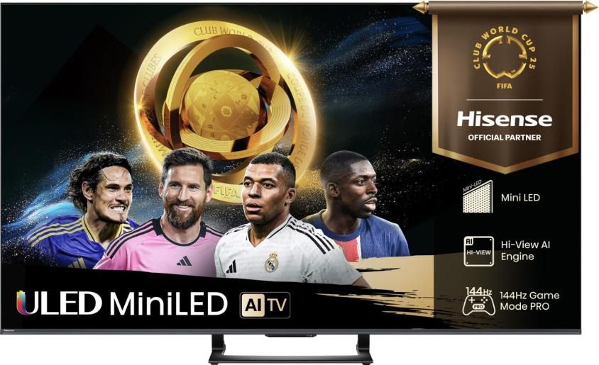 Hisense 65"U7Q, 4K Ultra HD 3840x2160, ULED, FALD, Quantum Dot, 144Hz, IPS, HDR 10+, HLG, Dolby Vision IQ, Dolby Atmos, Smart TV, WiFi 5GHz, WiFi Direct, BT, Anyview Cast,light sensor, 4xHDMI, 2xUSB, LAN, CI+, DVB-T2/C/S2, Black