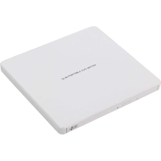 Hitachi-LG GP60NW60 Ultra Slim External DVD-RW Super Multi Silent Play Win & MAC OS Compatible M-DISC Support White
