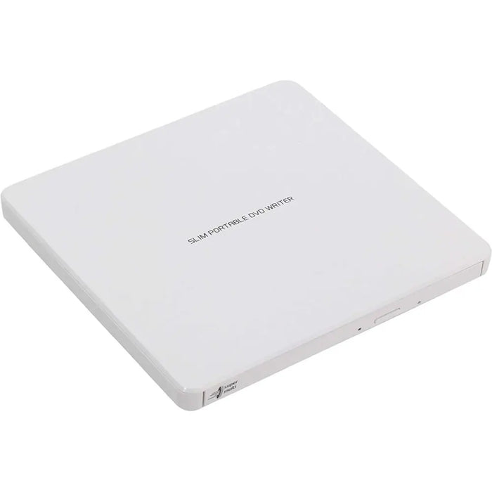 Hitachi-LG GP60NW60 Ultra Slim External DVD-RW Super Multi Silent Play Win & MAC OS Compatible M-DISC Support White