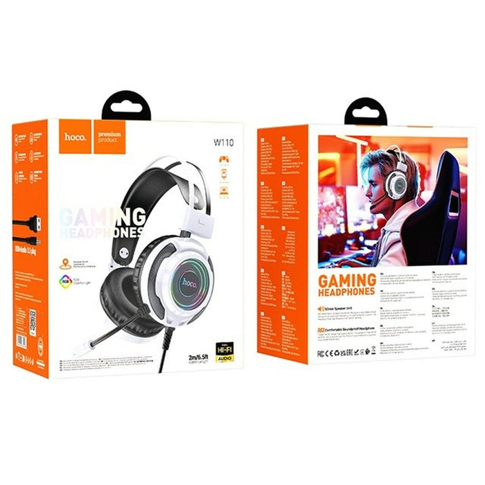 Headphones with Microphone Hoco W110 White Black