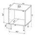 HOLE bedside table 2 pcs. 44x40.5x53.5 cm matte black - Bedside tables made of furniture boardSZN-PME<<<Bedside