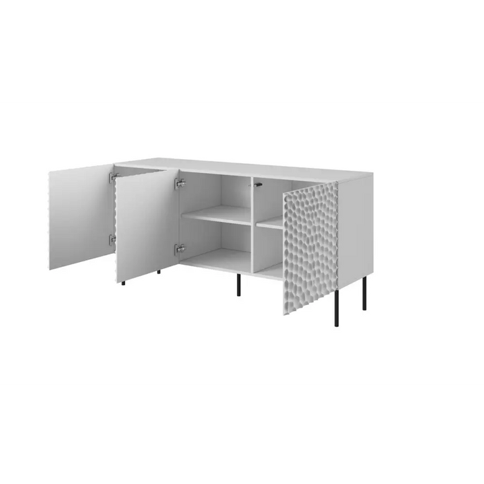 HOLE chest 152x42,5x74,5 cm white matt - Chests of drawers made of furniture boardKOY-ZPM<<<ChestsKOY<<<ActionPL