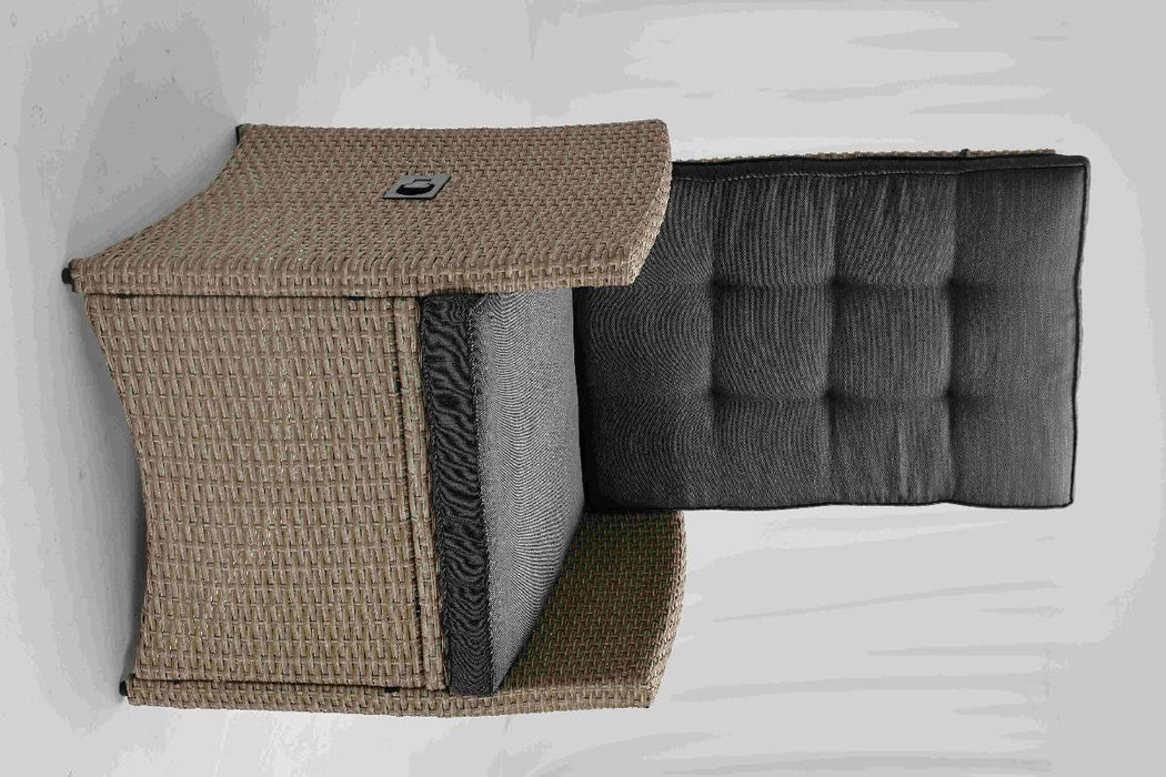 KENTUCKY RATTAN SET 6 CHAIRS AND TABLE