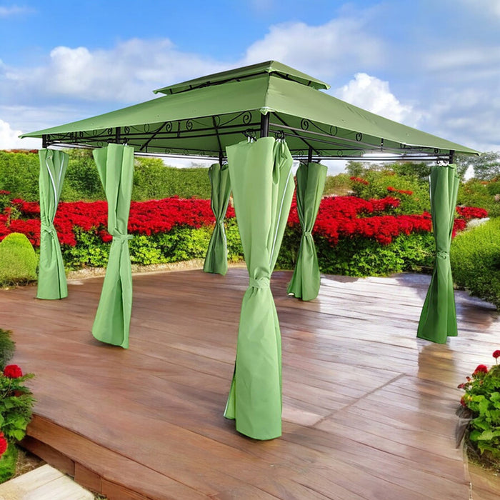 GARDEN TENT 300X400CM WITH LED LIGHTING AND CURTAIN HOME DECOR HD-3483