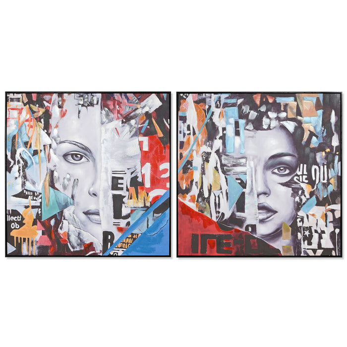 Canvas Home ESPRIT polystyrene Canvas 100 x 3,5 x 100 cm