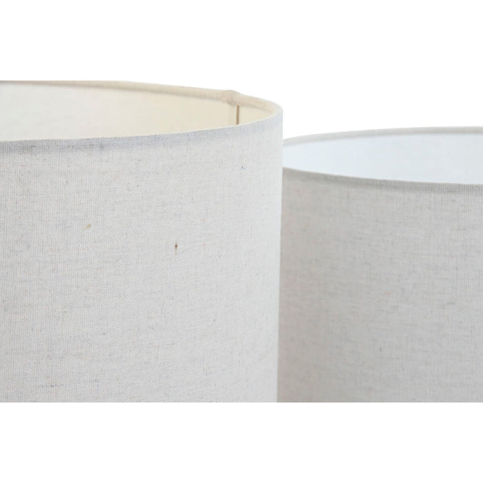 Lamp Shade Home ESPRIT Beige Linen Metal 40 x 40 x 28 cm (2 Units)