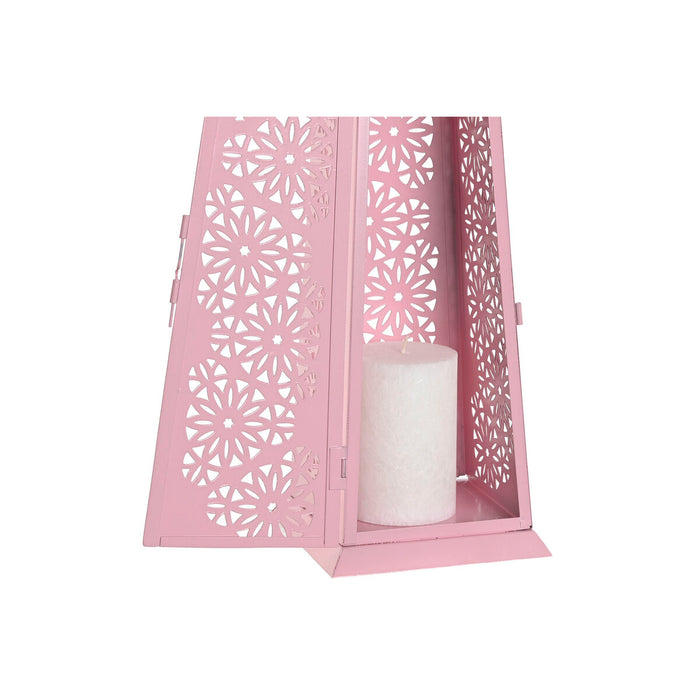 Lantern Home ESPRIT White Green Pink Metal Aluminium Shabby Chic 13 x 13 x 43 cm (4 Units)