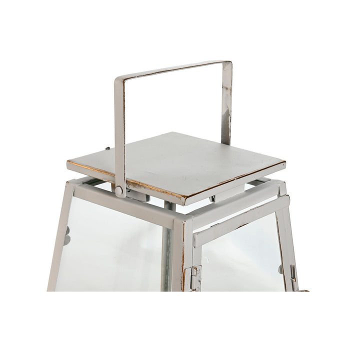 Lantern set Home ESPRIT White Golden Metal Crystal Modern 26 x 26 x 38,5 cm (2 Pieces)