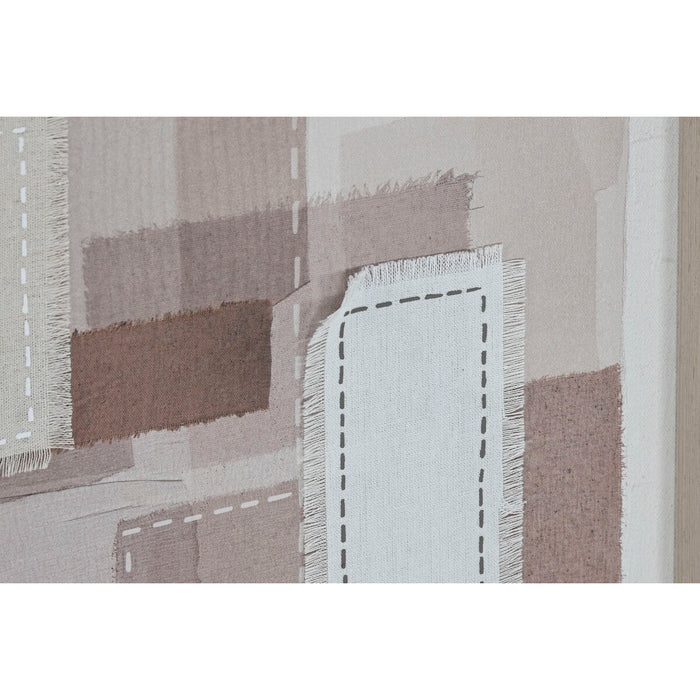 Canvas Home ESPRIT Beige Grey Abstract Modern 40 x 2,5 x 50 cm (2 Units)