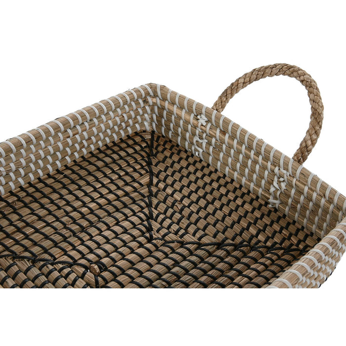 Basket set Home ESPRIT Natural Fibre Natural Urban 41 x 32 x 16 cm
