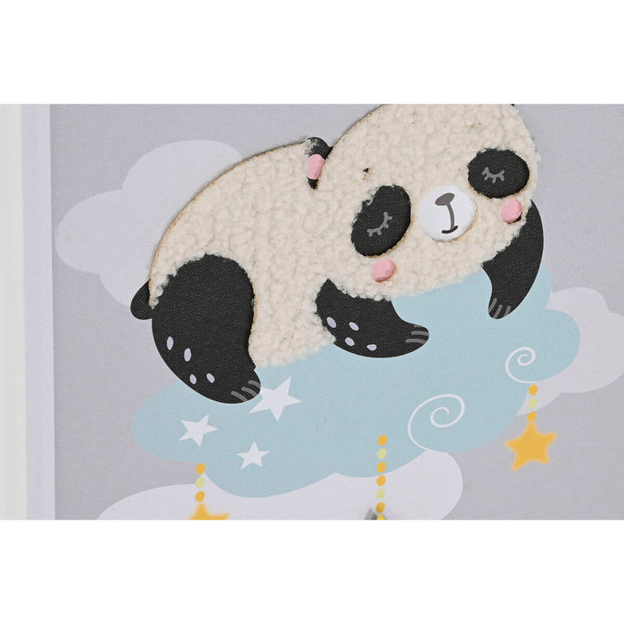 Painting Home ESPRIT Yellow Grey Children's 30 x 1,8 x 40 cm (4 Units)